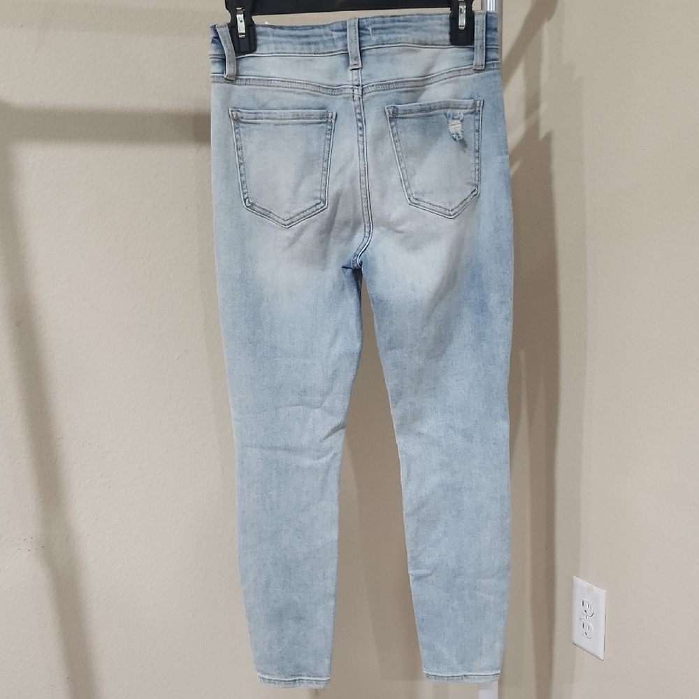 Oasis Light Blue Distressed Skinny Jeans - Picture 2 of 6